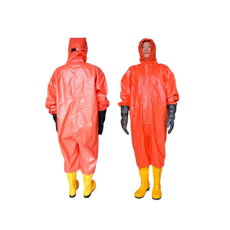 Trajes a prueba de productos químicos de material PVC